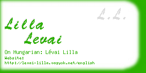 lilla levai business card